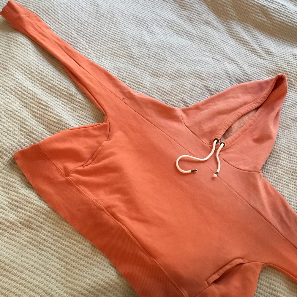 Urban outfitters orange hoodie cropped